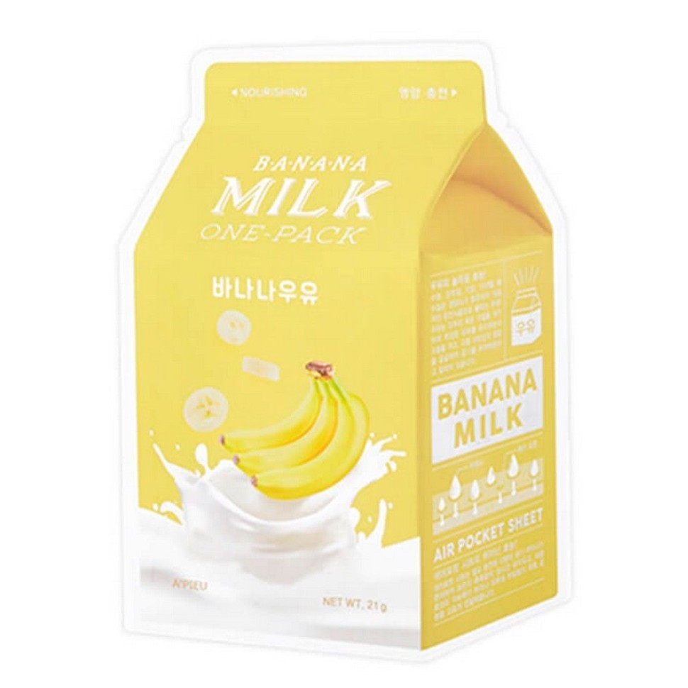 A'Pieu Тканевая маска с молочными протеинами и экстрактом банана / Banana Milk One-Pack, 21 мл
