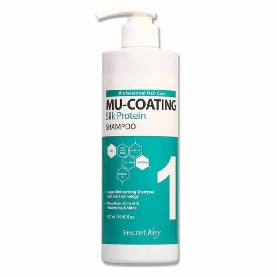 Secret Key Шампунь для волос с шелковыми протеинами / Mu-Coating Silk Protein Shampoo, 500 мл